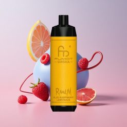 Синя Малина Лимонада RandM Fumot Shisha 10000 Вдишвания LED Bulgaria vape wholesale